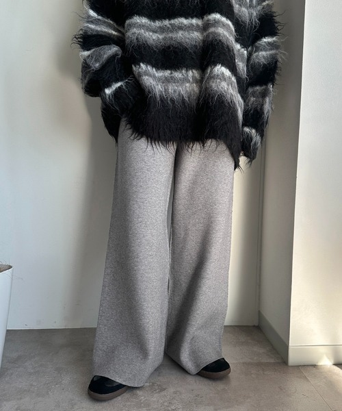apres jour mignon(アプレジュールミニョン)の「サイドスタッズニットパンツ【ZOZOTOWN限定アイテム】(その他パンツ・レディース・杢グレー/チャコールグレー/ブラック・SMALL/MEDIUM/X-LARGE)」の5枚目の写真