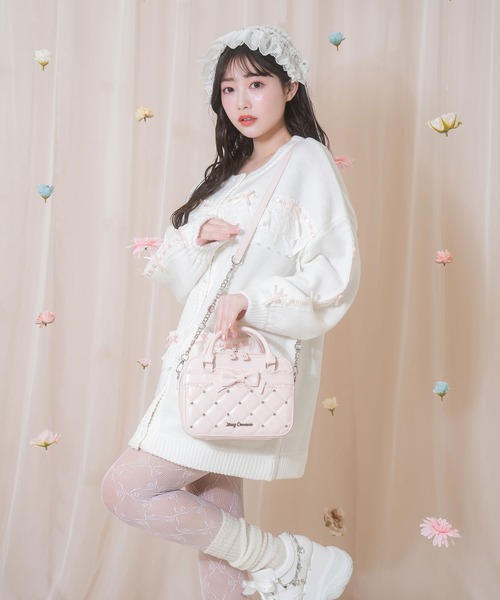Honey Cinnamon♡ ビジューキルティングスクエアバニティバッグ ビジューキルティングスクエアバニティバッグ – BUNNY APARTMENT
