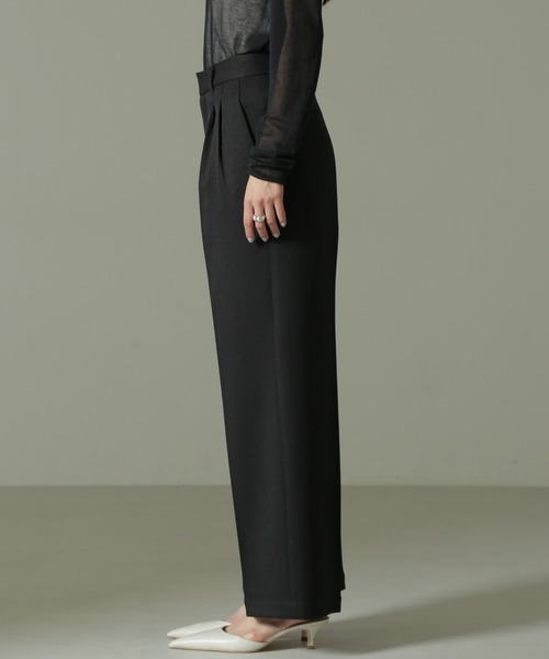 【セール】ウールライクタックワイドパンツ（その他パンツ）｜nano･universe（ナノユニバース）