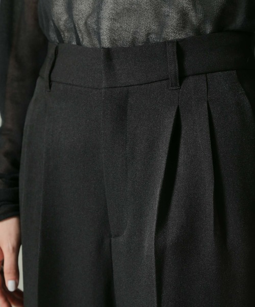 【セール】ウールライクタックワイドパンツ（その他パンツ）｜nano･universe（ナノユニバース）