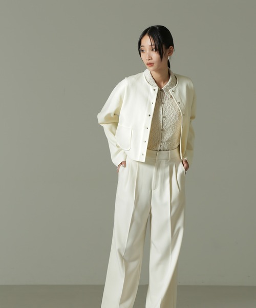 【セール】ウールライクタックワイドパンツ（その他パンツ）｜nano･universe（ナノユニバース）