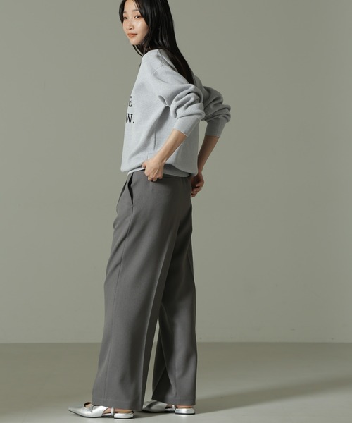【セール】ウールライクタックワイドパンツ（その他パンツ）｜nano･universe（ナノユニバース）