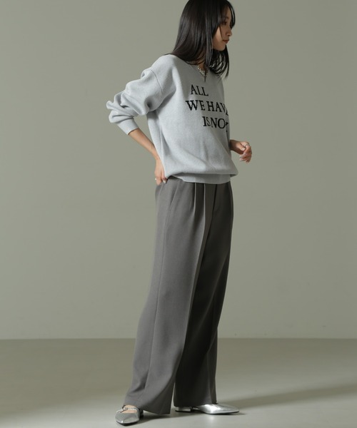【セール】ウールライクタックワイドパンツ（その他パンツ）｜nano･universe（ナノユニバース）