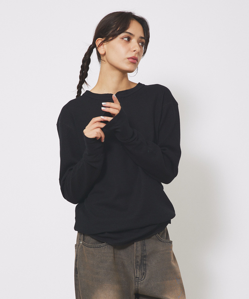 JEMORGAN(ジェーイーモーガン)の「【JEMORGAN/ジェーイーモーガン】ワッフル ヘンリーネック ロングスリーブ Tシャツ(Tシャツ/カットソー・メンズ・ホワイト/カーキ/ブラック/オフホワイト/グレー/ネイビー/チャコールグレー・XL/L/M)」の12枚目の写真