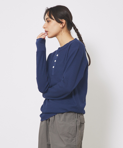 JEMORGAN(ジェーイーモーガン)の「【JEMORGAN/ジェーイーモーガン】ワッフル ヘンリーネック ロングスリーブ Tシャツ(Tシャツ/カットソー・メンズ・ホワイト/カーキ/ブラック/オフホワイト/グレー/ネイビー/チャコールグレー・XL/L/M)」の19枚目の写真