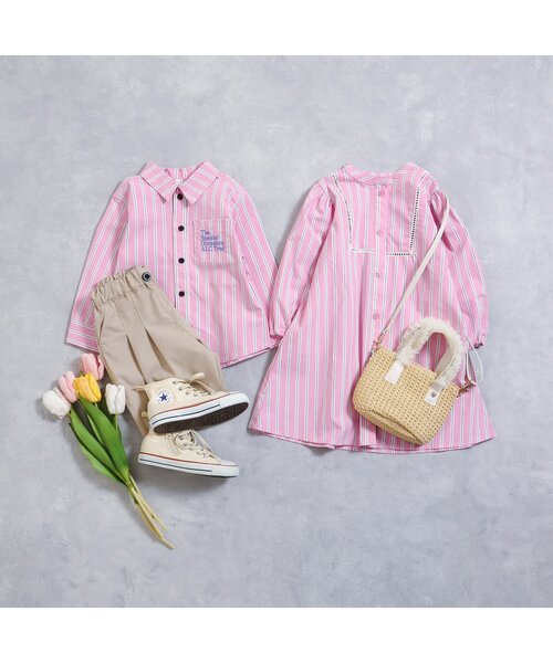 apres les cours（アプレレクール）の「【リンク】スタンダードシャツ（シャツ/ブラウス・キッズ・チェック/ストライプ・80/90/100/110/120/130）」の11枚目の写真