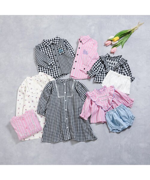 apres les cours（アプレレクール）の「【リンク】スタンダードシャツ（シャツ/ブラウス・キッズ・チェック/ストライプ・80/90/100/110/120/130）」の14枚目の写真