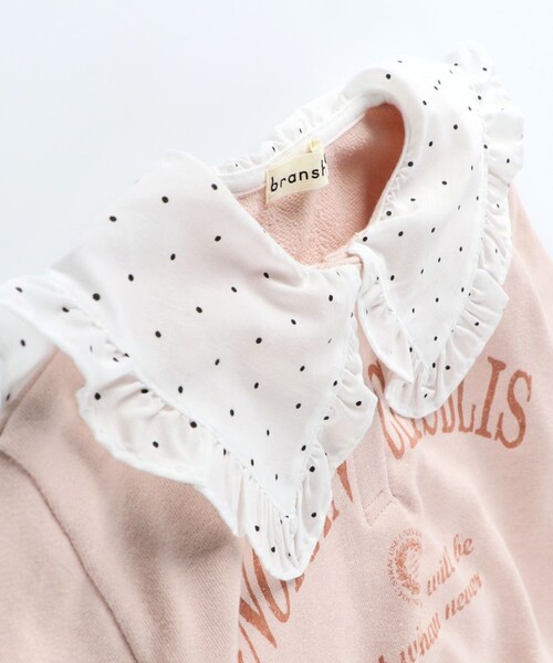 BRANSHES（ブランシェス）の「襟付き裏毛トレーナー（スウェット・キッズ・ピンク/ブラック/杢グレー・130/120/150/140/100/110/90/80）」の16枚目の写真