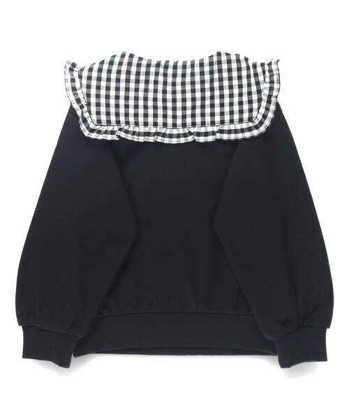 BRANSHES（ブランシェス）の「襟付き裏毛トレーナー（スウェット・キッズ・ピンク/ブラック/杢グレー・130/120/150/140/100/110/90/80）」の12枚目の写真