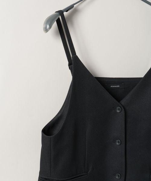 JEANASIS（ジーナシス）の「ツイルキャミソールジレ/319734（ベスト・レディース・ブラック/モカ・FREE）」の13枚目の写真