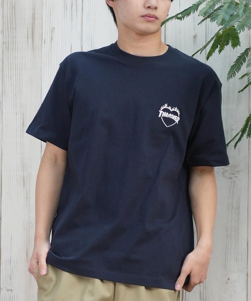 THRASHER(スラッシャー)の「【ムラサキスポーツ限定】THRASHER/スラッシャー 半袖Tシャツ/半袖Tee オーバーサイズ 刺繍ロゴ ユニセックス 252TH1ST040(Tシャツ/カットソー・メンズ・ベージュ/グリーン/ホワイト/アッシュグレー/チャコールグレー/イエロー/オレンジ/カーキ/サックスブルー/ネイビー/ブラック・L/XL/M/S)」の8枚目の写真