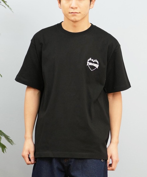 THRASHER(スラッシャー)の「【ムラサキスポーツ限定】THRASHER/スラッシャー 半袖Tシャツ/半袖Tee オーバーサイズ 刺繍ロゴ ユニセックス 252TH1ST040(Tシャツ/カットソー・メンズ・ベージュ/グリーン/ホワイト/アッシュグレー/チャコールグレー/イエロー/オレンジ/カーキ/サックスブルー/ネイビー/ブラック・L/XL/M/S)」の2枚目の写真