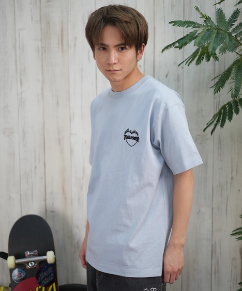 THRASHER(スラッシャー)の「【ムラサキスポーツ限定】THRASHER/スラッシャー 半袖Tシャツ/半袖Tee オーバーサイズ 刺繍ロゴ ユニセックス 252TH1ST040(Tシャツ/カットソー・メンズ・ベージュ/グリーン/ホワイト/アッシュグレー/チャコールグレー/イエロー/オレンジ/カーキ/サックスブルー/ネイビー/ブラック・L/XL/M/S)」の17枚目の写真
