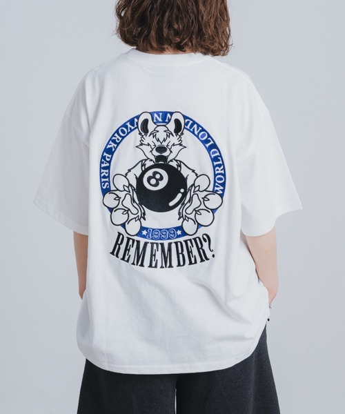 Remember.（リメンバー）の「8ボールウルフTシャツ（Tシャツ/カットソー・メンズ・ホワイト/ブラック・SMALL/MEDIUM/LARGE）」の2枚目の写真