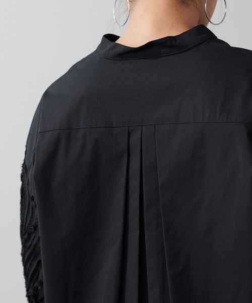 ブラウス シャツ 「LARUTA」袖レーススキッパーブラウス レディース LARUTA ブラウス シャツ 「LARUTA」袖レーススキッパーブラウス