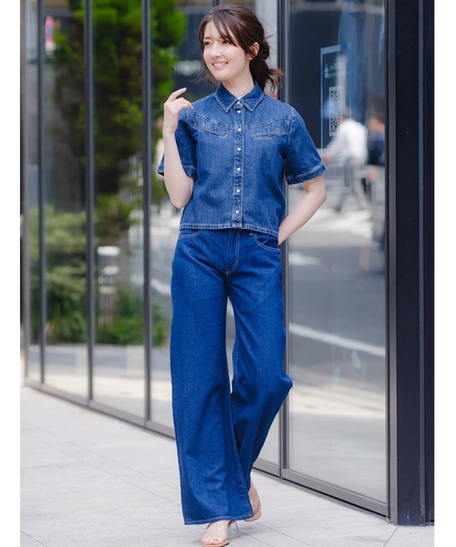 Levi's(リーバイス)の「Levi's/リーバイス BLUETAB(TM) CARVE リラックスジーンズ ダークインディゴ MADE IN JAPAN(デニムパンツ・レディース・インディゴブルー・23inch/28inch/27inch/26inch/25inch/24inch)」の19枚目の写真