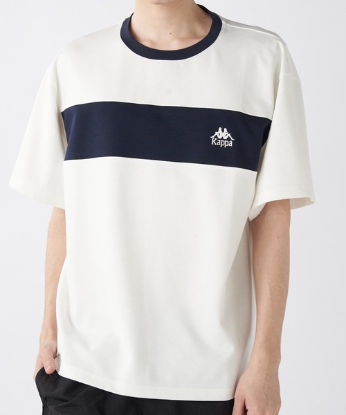 Kappa(カッパ)の「カラーブロック切替半袖Tシャツ (ユニセックス)(Tシャツ/カットソー・メンズ・ブラック/ホワイト・MEDIUM/LARGE/X-LARGE)」の2枚目の写真