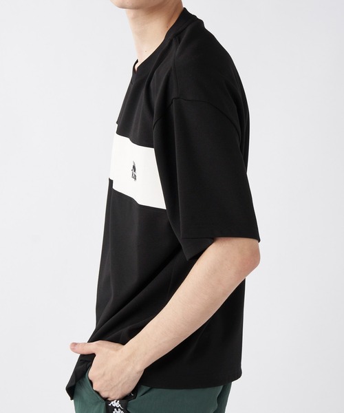 Kappa(カッパ)の「カラーブロック切替半袖Tシャツ (ユニセックス)(Tシャツ/カットソー・メンズ・ブラック/ホワイト・MEDIUM/LARGE/X-LARGE)」の7枚目の写真