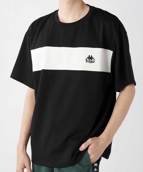 Kappa(カッパ)の「カラーブロック切替半袖Tシャツ (ユニセックス)(Tシャツ/カットソー・メンズ・ブラック/ホワイト・MEDIUM/LARGE/X-LARGE)」の9枚目の写真