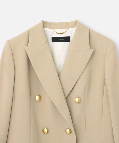 allureville（アルアバイル）の「リオペルダブルブレスト6釦ジャケット（テーラードジャケット・レディース・ベージュ/ネイビー・1/2）」の4枚目の写真