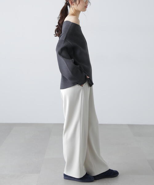 FREE'S MART（フリーズマート）の「［MFM］オフショルジップラメカーディガン（ニット/セーター・レディース・グレー/ホワイト/レッド/ピンク/ライトグリーン・FREE）」の8枚目の写真