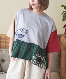 21/-天竺裾フリルメロウプルオーバーTシャツ