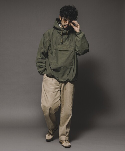 HINSON(ヒンソン)の「HINSON/ヒンソン 後染めブロードアノラックパーカー(ブルゾン・メンズ・オリーブ/ブラック/オレンジ・MEDIUM/LARGE)」の15枚目の写真