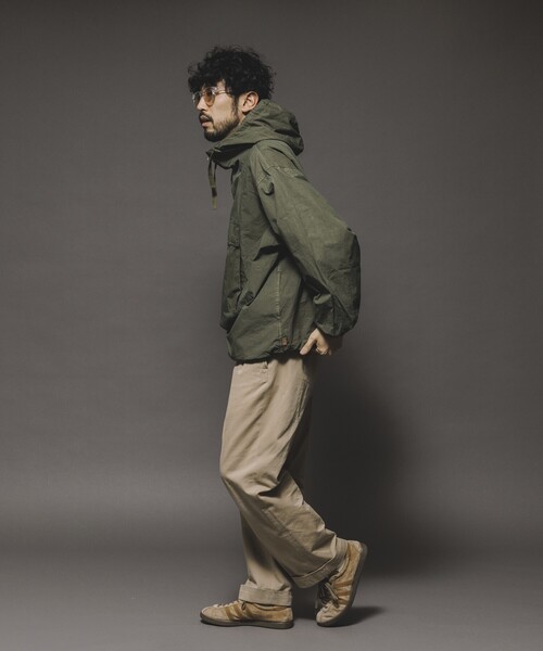 HINSON(ヒンソン)の「HINSON/ヒンソン 後染めブロードアノラックパーカー(ブルゾン・メンズ・オリーブ/ブラック/オレンジ・MEDIUM/LARGE)」の20枚目の写真