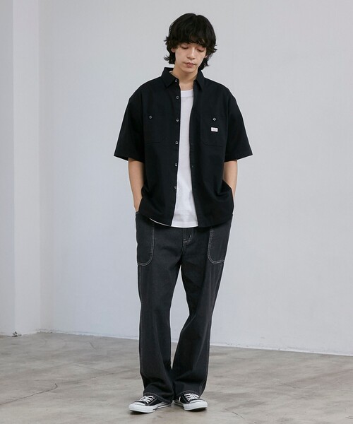 SMITH'S(スミス)の「SMITH’S(スミス)別注ショートスリーブワークシャツ(シャツ/ブラウス・メンズ・ブラック/ネイビー・XL/L/M)」の5枚目の写真