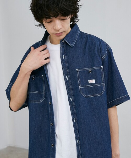 SMITH'S(スミス)の「SMITH’S(スミス)別注ショートスリーブワークシャツ(シャツ/ブラウス・メンズ・ブラック/ネイビー・XL/L/M)」の12枚目の写真