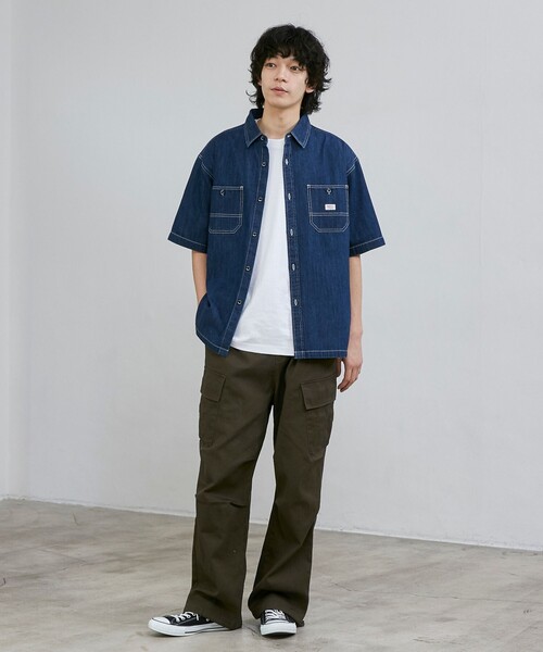 SMITH'S(スミス)の「SMITH’S(スミス)別注ショートスリーブワークシャツ(シャツ/ブラウス・メンズ・ブラック/ネイビー・XL/L/M)」の14枚目の写真