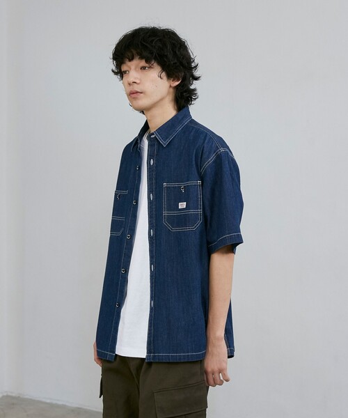 SMITH'S(スミス)の「SMITH’S(スミス)別注ショートスリーブワークシャツ(シャツ/ブラウス・メンズ・ブラック/ネイビー・XL/L/M)」の15枚目の写真