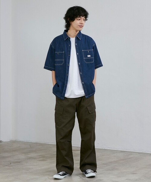 SMITH'S(スミス)の「SMITH’S(スミス)別注ショートスリーブワークシャツ(シャツ/ブラウス・メンズ・ブラック/ネイビー・XL/L/M)」の17枚目の写真