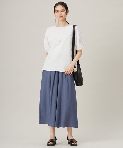 自由区（ジユウク）の「エアリーツイルキュロット パンツ（その他パンツ・レディース・グレー系/ダルブルー系/ベージュ系/ネイビー/ベージュ系2/グリーン系/ブラウン系/サックスブルー系・32）」の17枚目の写真