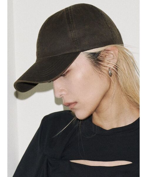 VEQUM（VEQUM）の「【VEQUM】COATING TWILL CAP（キャップ・レディース・ブラック/ブラウン・FREE）」の5枚目の写真