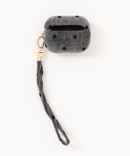 Fun & Daily(ファンアンドデイリー)の「F&D : ベルベットドットairpods ケース (AirPods Pro)(ヘッドフォン/イヤホン・レディース・アイボリー/ブラック・A)」の3枚目の写真