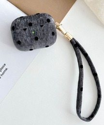 Fun & Daily | F&D : ベルベットドットairpods ケース (AirPods Pro)(ヘッドフォン/イヤホン)