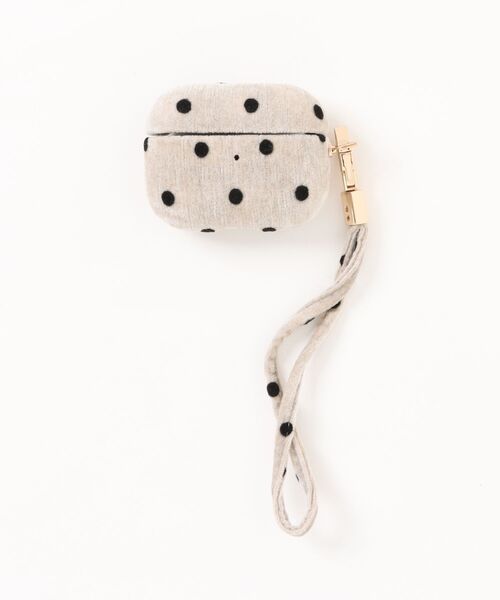 Fun & Daily(ファンアンドデイリー)の「F&D : ベルベットドットairpods ケース (AirPods Pro)(ヘッドフォン/イヤホン・レディース・アイボリー/ブラック・A)」の5枚目の写真