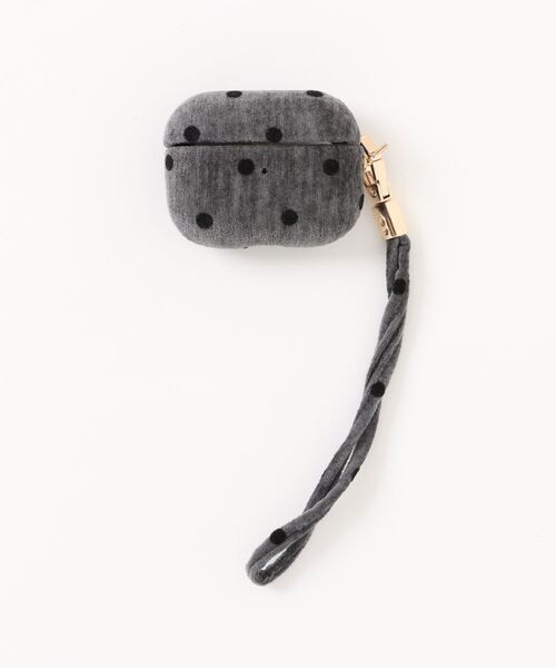 Fun & Daily(ファンアンドデイリー)の「F&D : ベルベットドットairpods ケース (AirPods Pro)(ヘッドフォン/イヤホン・レディース・アイボリー/ブラック・A)」の6枚目の写真