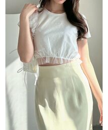 ドットチュールレイヤードTシャツ