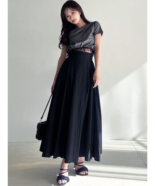 RESEXXY（リゼクシー）の「ドットチュールレイヤードTシャツ（Tシャツ/カットソー・レディース・ブルー/ブラック/ホワイト・FREE）」の13枚目の写真