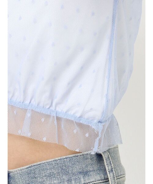 RESEXXY（リゼクシー）の「ドットチュールレイヤードTシャツ（Tシャツ/カットソー・レディース・ブルー/ブラック/ホワイト・FREE）」の21枚目の写真