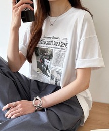 【6色展開】 プリントTシャツ オーバーサイズ 綿100 コットンTシャツ