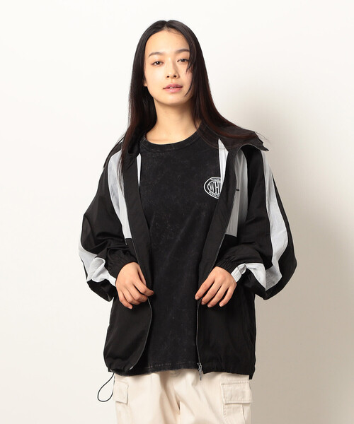 Purple&Yellow(パープルアンドイエロー)の「シアーナイロンフードブルゾン(ブルゾン・メンズ・ベージュ/ブラック/パープル・LARGE/MEDIUM/SMALL)」の6枚目の写真