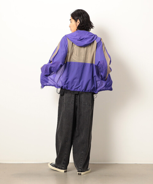 Purple&Yellow(パープルアンドイエロー)の「シアーナイロンフードブルゾン(ブルゾン・メンズ・ベージュ/ブラック/パープル・LARGE/MEDIUM/SMALL)」の22枚目の写真