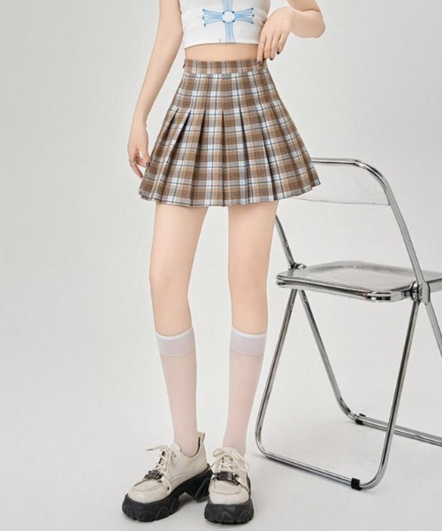 【最終値下げ】DIMANCHE ミニスカート チェック プリーツ 1.jpg