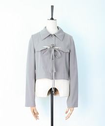 VERSEAU（ヴェルソー）の「カットアウトクロップドジャケット（ミリタリージャケット）」