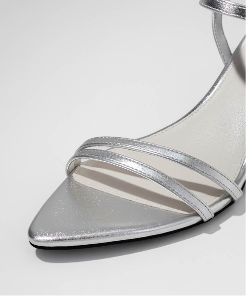 【SILVER】バックコンシャスヒールストラップサンダル ランダ RANDA バックコンシャスヒールストラップサンダル （SILVER