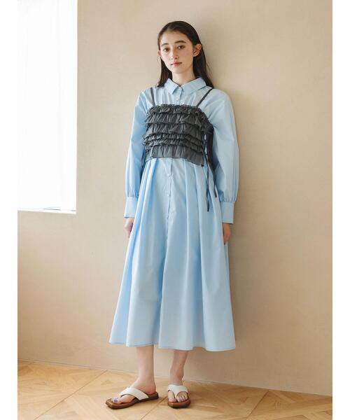 セール】タックシャツワンピース（ワンピース）｜so4u（ソーフォーユー