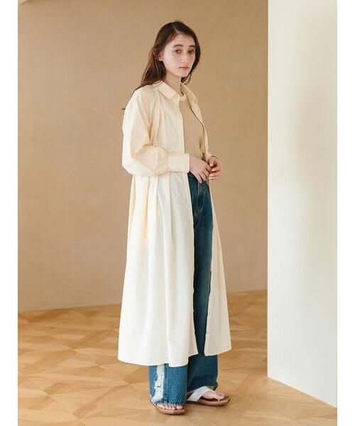 so4u(ソーフォーユー)の「タックシャツワンピース(ワンピース・レディース・サックスブルー/キナリ・F)」の11枚目の写真